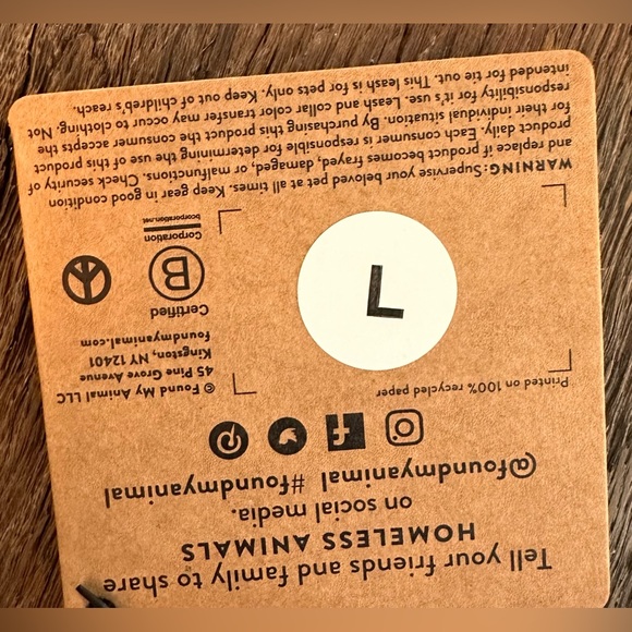 NWT Found My Animal Tie-Die Dog Bandana - Large - Chocolate, White and Sky Blue - Picture 9 of 9